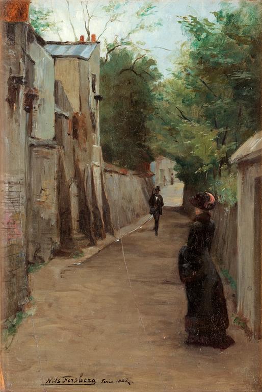 Nils Forsberg, Flanörer, Rue Gabrielle, Montmartre.