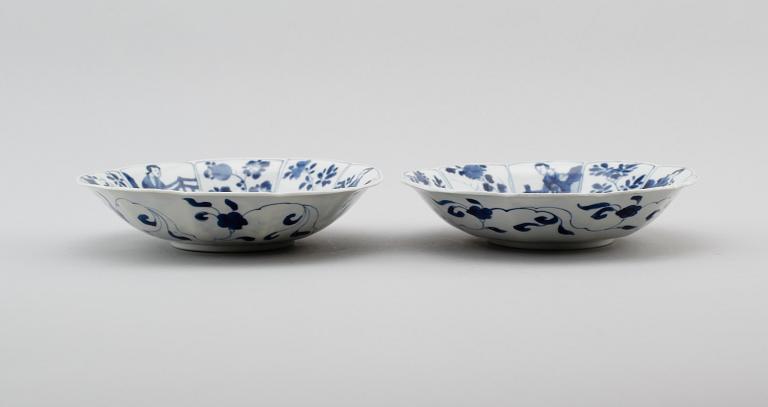 SKÅLFAT, 1 par, porslin, Kina, Kangxi 1662-1722.