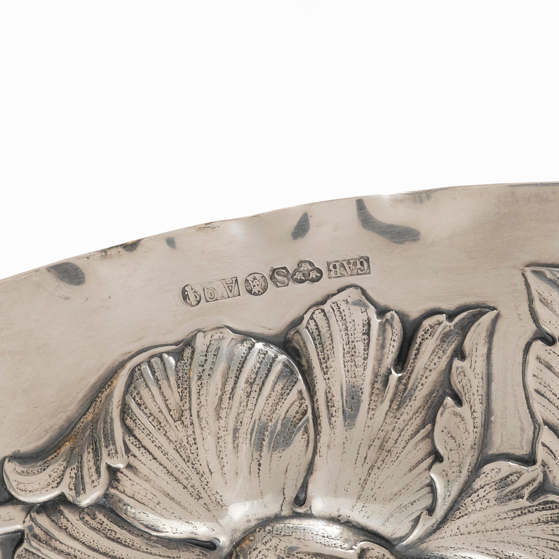 A Baroque style silver presentation dish, mark of GAB, Stockholm 1951.