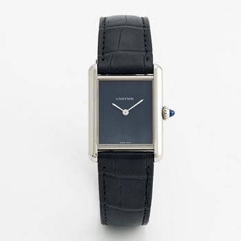 Cartier, Tank Must, ”Blue Lacquered Dial”, armbandsur, 33,7 x 25,5 mm.