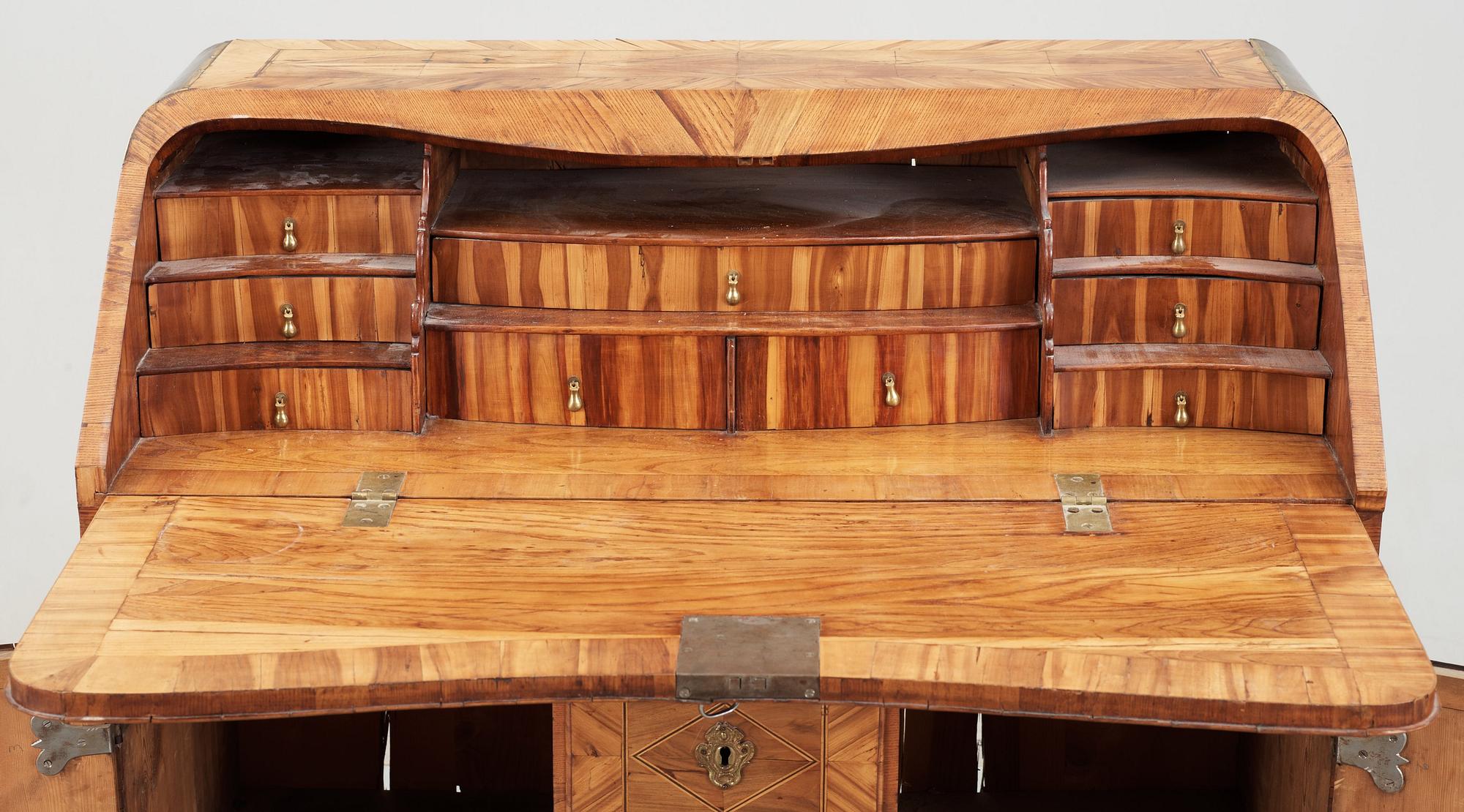 A Swedish Rococo 18th century secretaire.