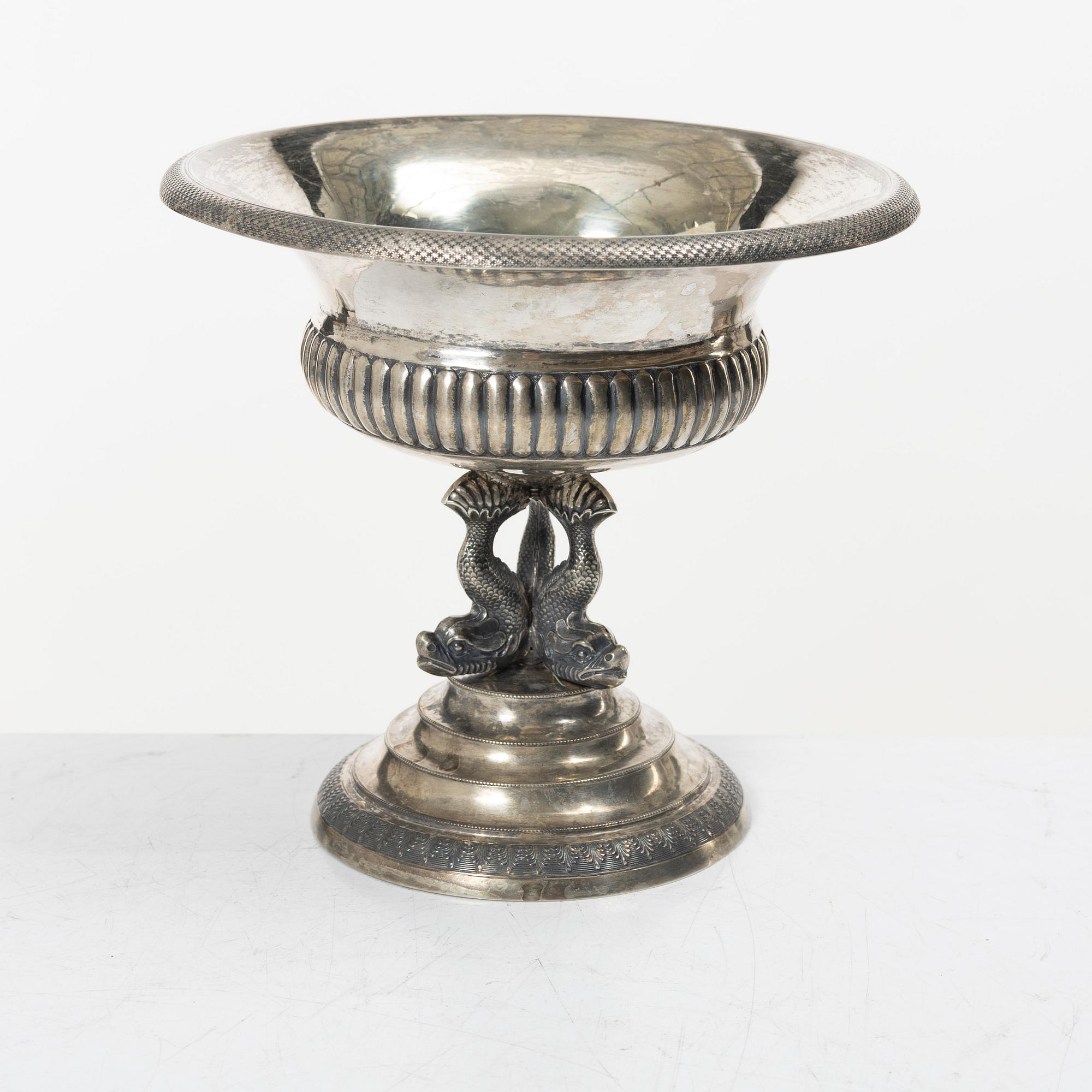 Goblet on foot, silver, Empire, Berlin, Germany, first half of the 19th century.