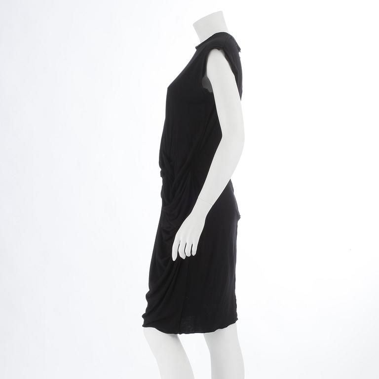 LANVIN, a black wool dress.