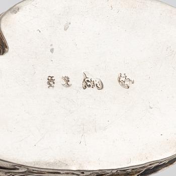 Three silver boxes, Sweden, Holland and Hanau, late 18th century-late 19th century.