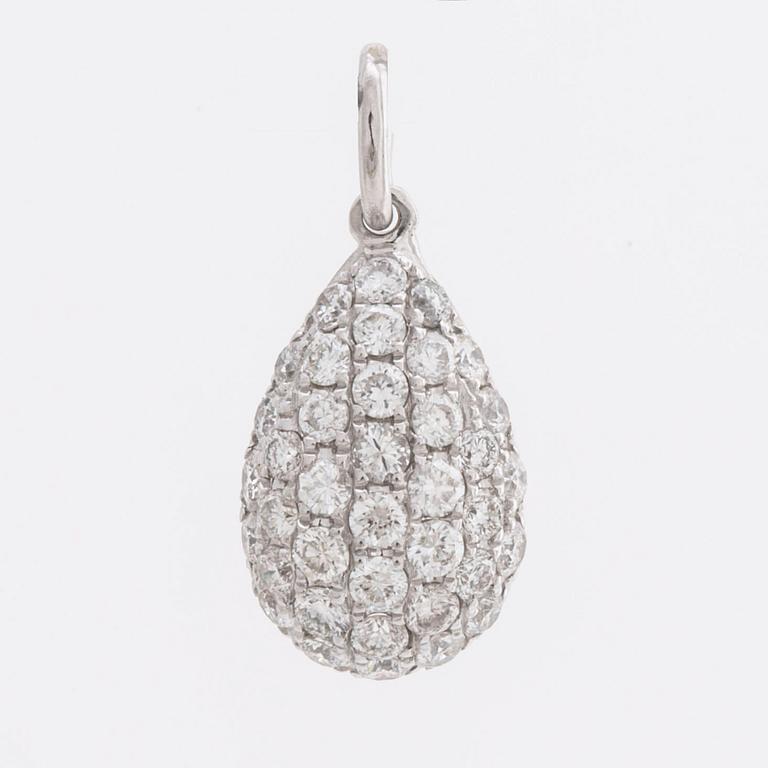 PENDANT 18k whitegold w brilliant-cut Diamonds 0,60 ct.