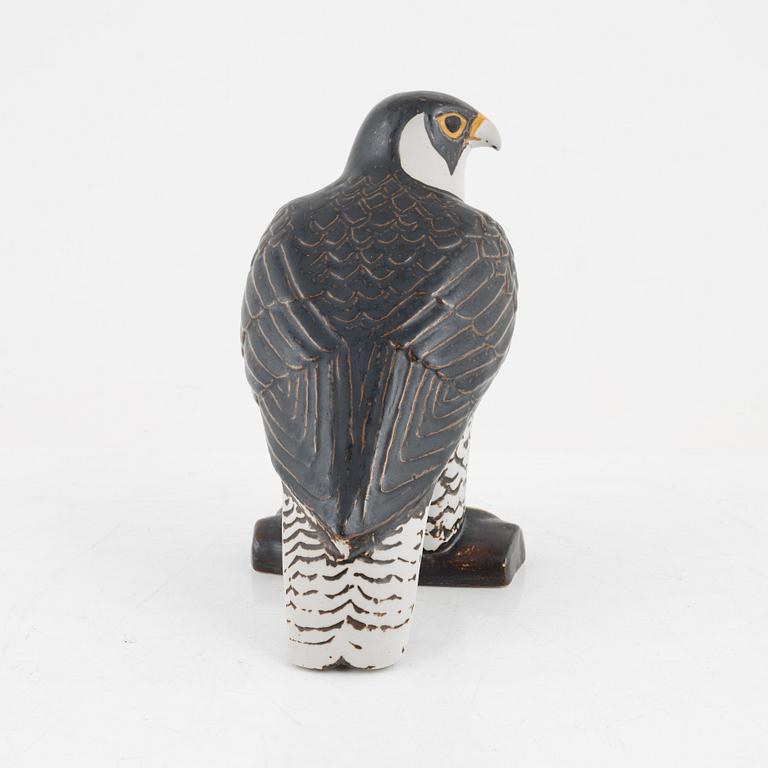 Lisa Larson, a stoneware figurine of a peregrine falcon, for Nordiska Kompaniet in cooperation with WWF, Gustavsberg.