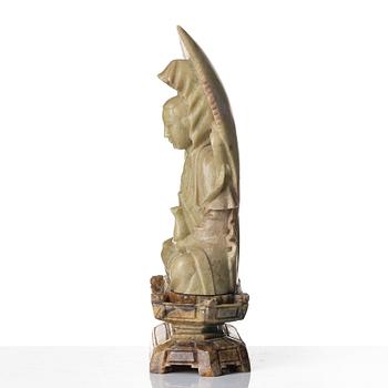 Skulptur, soapstone. Kina, tidigt 1900-tal.