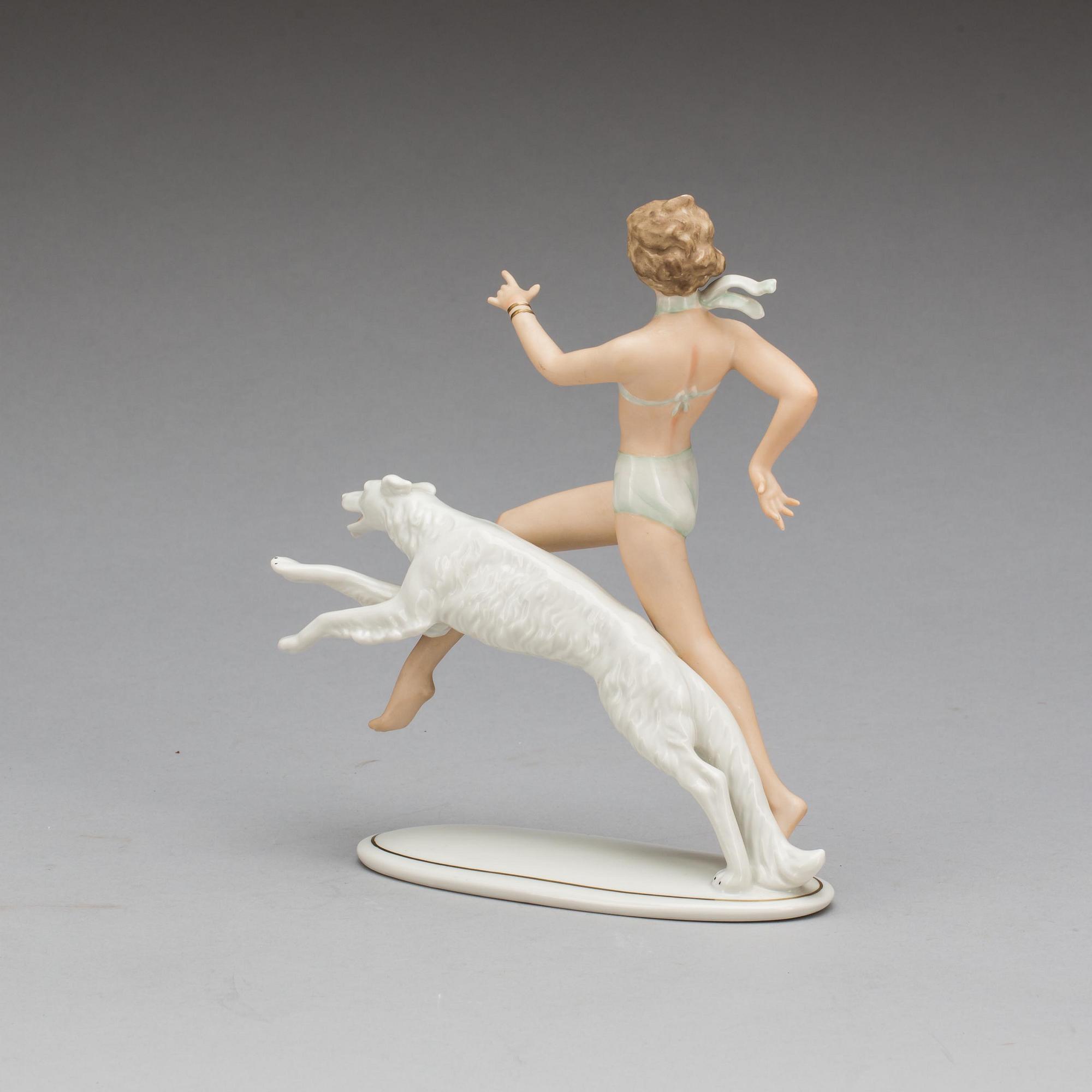 FIGURIN, porslin. Wallendorf, Tyskland. 1900-tal.