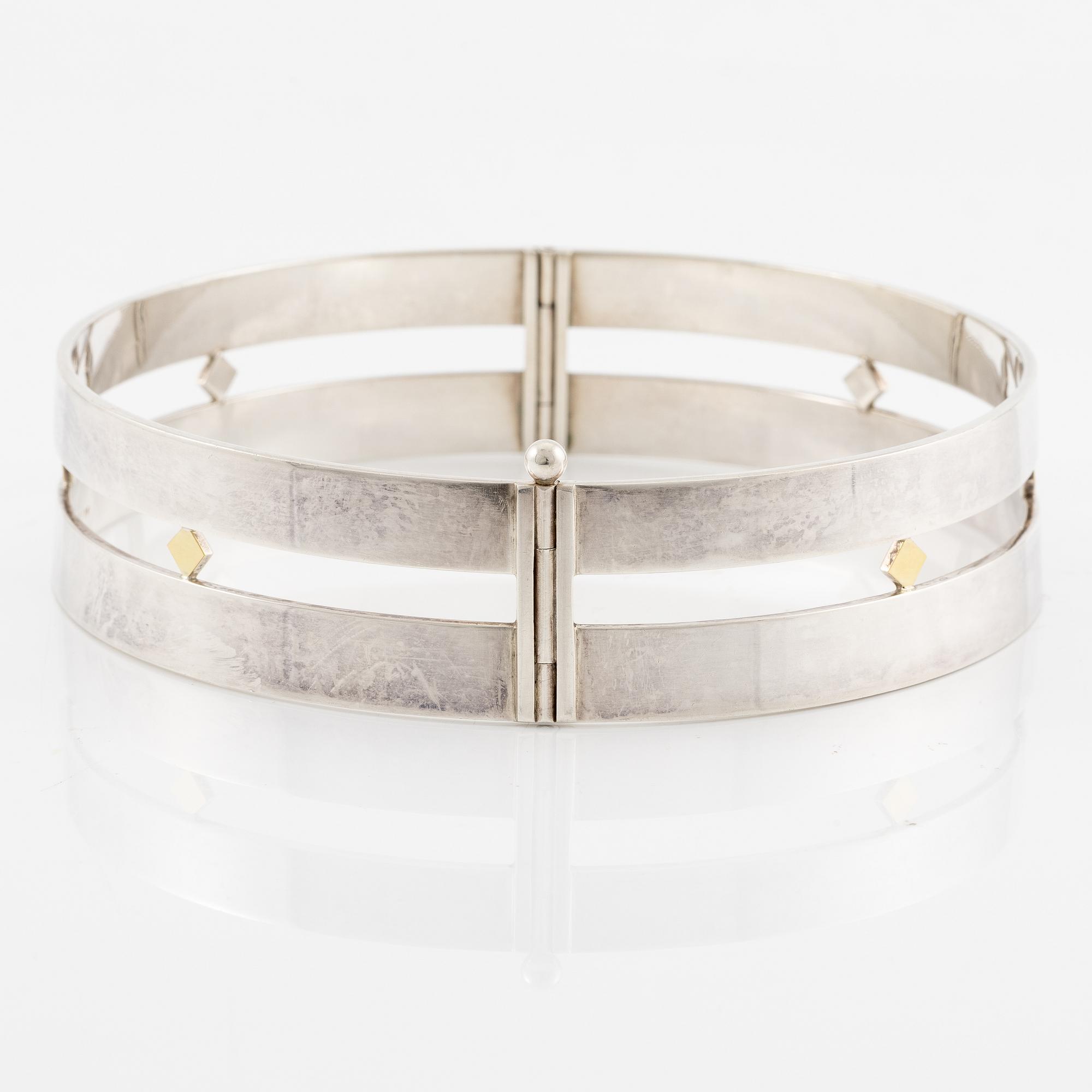 Sigurd Persson, a necklace, sterling silver with gilding, Stockholm 1995.