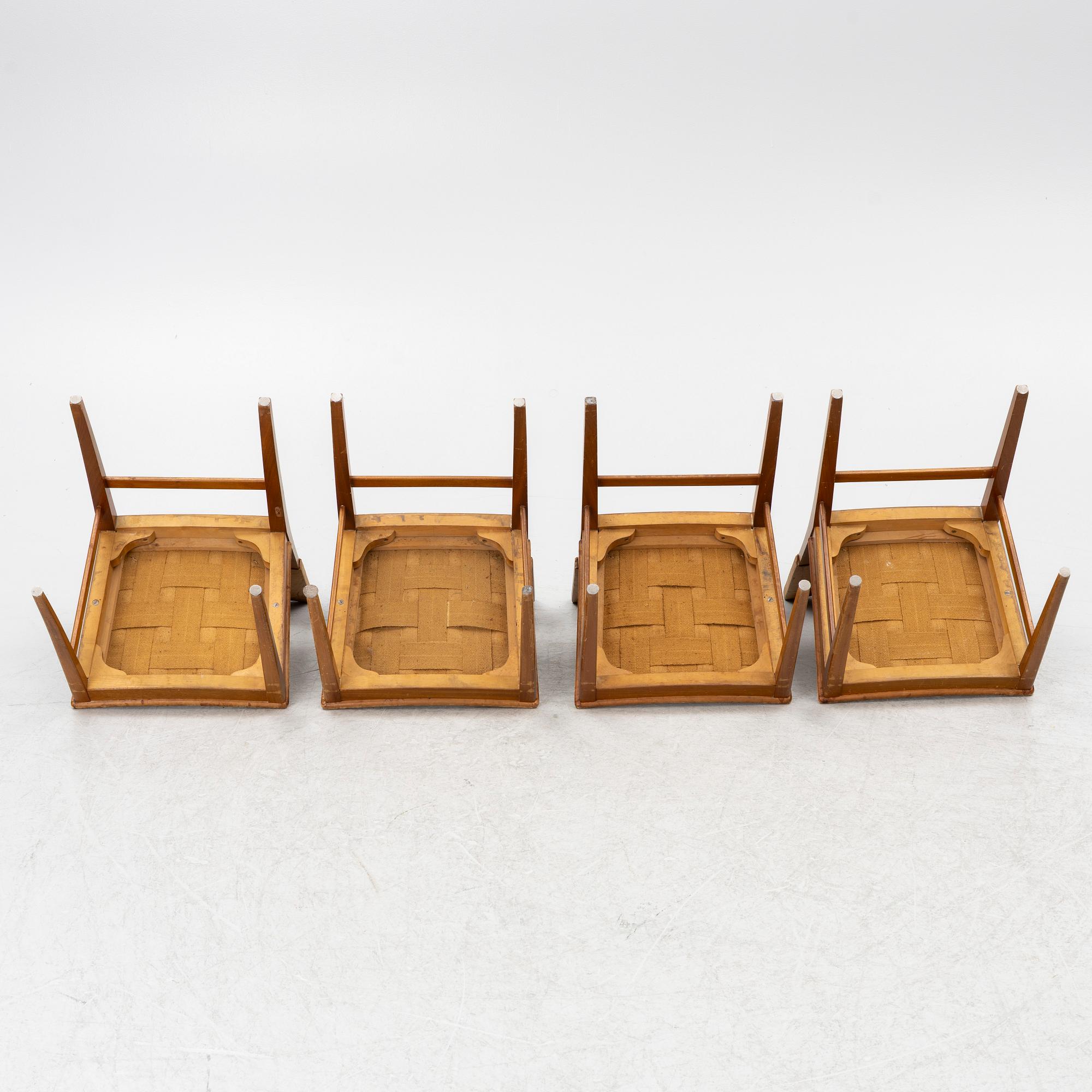 Chairs, 4 pcs, mid-20th century.