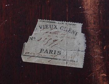 BREVSCHATULL, etikettmärkt Paris, sent 1800-tal.