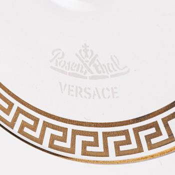 Versace, seven 'Medusa' champagne flutes, Rosenthal, Germany.