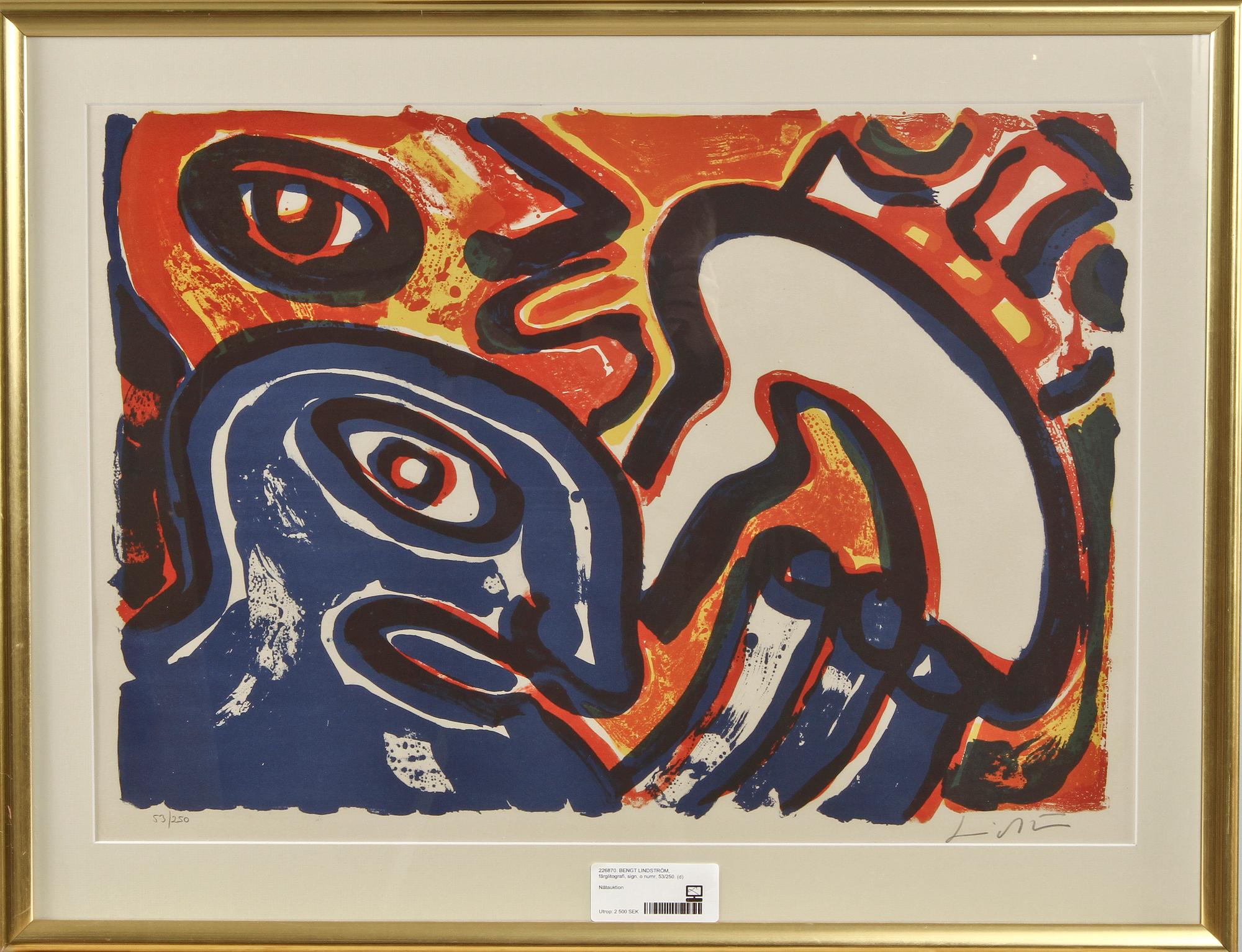 BENGT LINDSTRÖM, färglitografi, sign. o numr. 53/250.