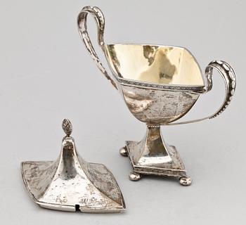 SOCKERSKÅL, silver, Berhard Herz AB, Stockholm 1912. Vikt ca 450 gram.