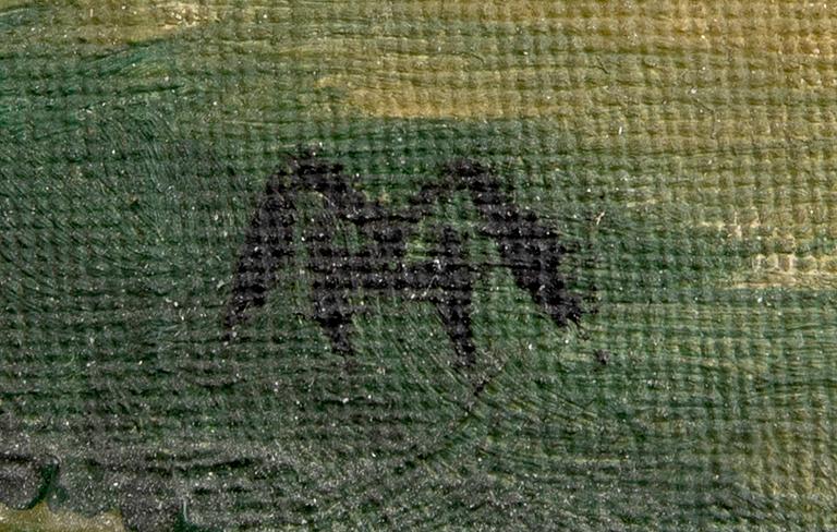 Henry Mayne, oil on canvas laid on panel, signed and dated 1918.