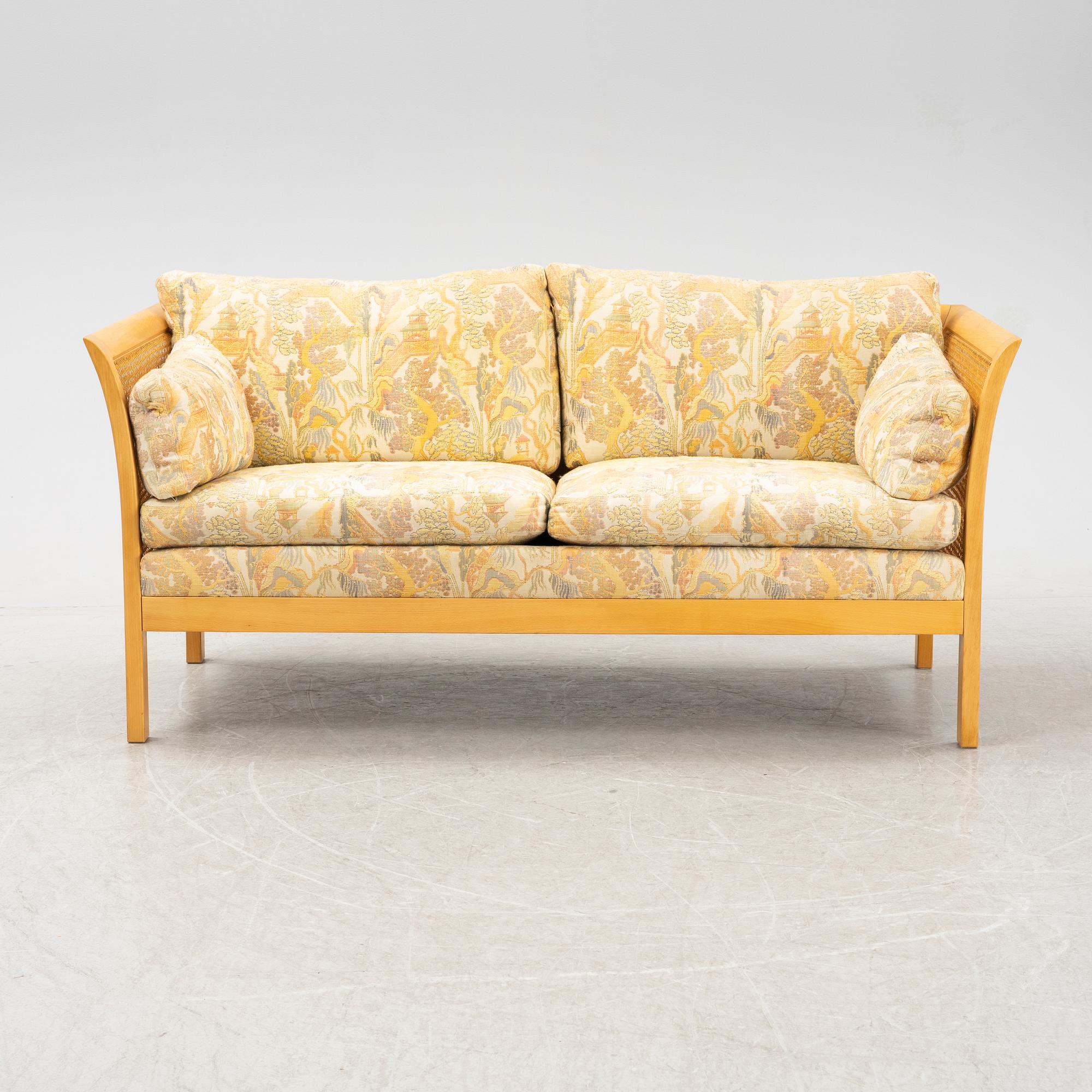 Arne Norell, a 'Rotang' beech and rattan sofa, Norell Möbel AB.