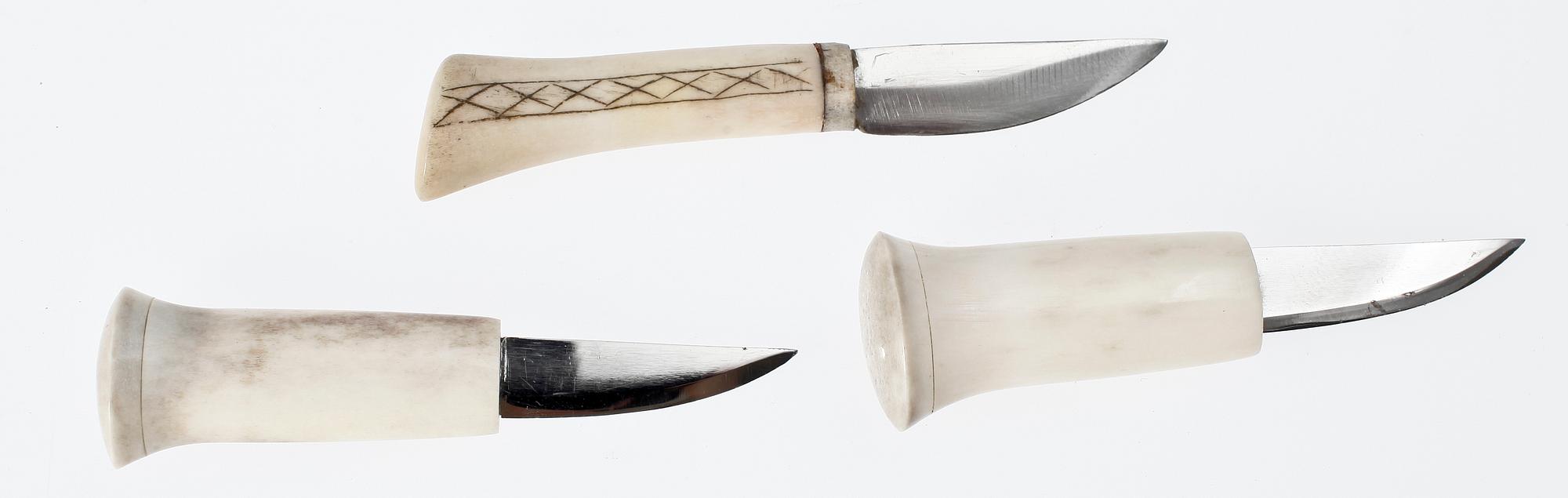 SAMEKNIVAR, 5 st, några sign, bla Thore Sunna.