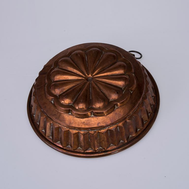FORMAR, 3 st, koppar, 1800-tal.