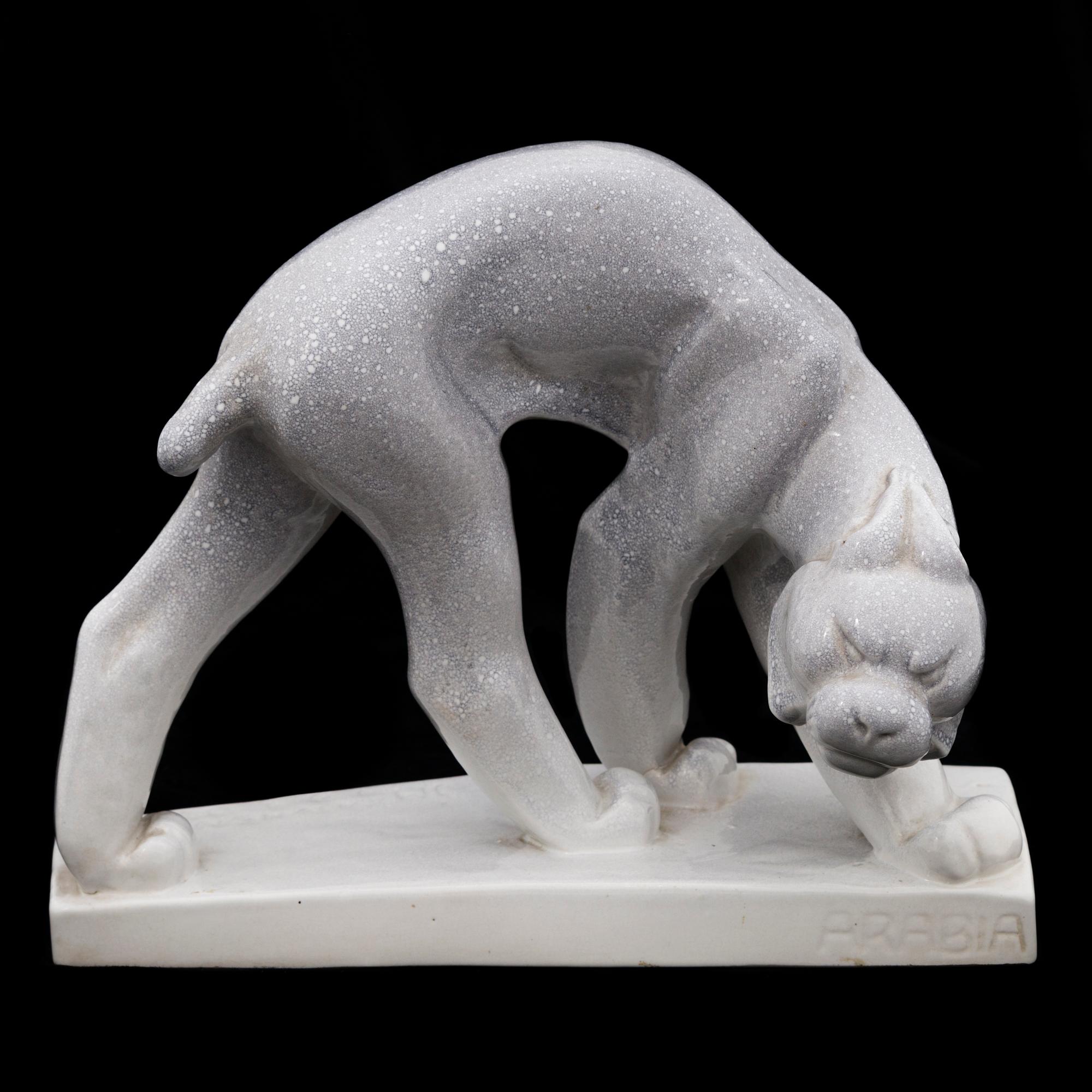 JUSSI MÄNTYNEN, a porcelain sculpture signed J. Mäntynen 1930.