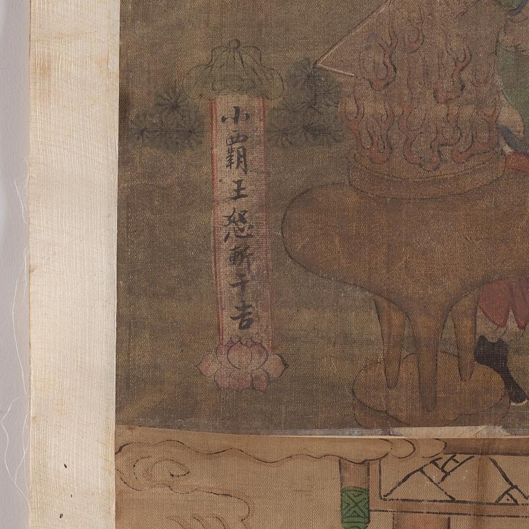 Rullmålningar, fyra stycken, ur album. Qingdynastin (1644-1912).