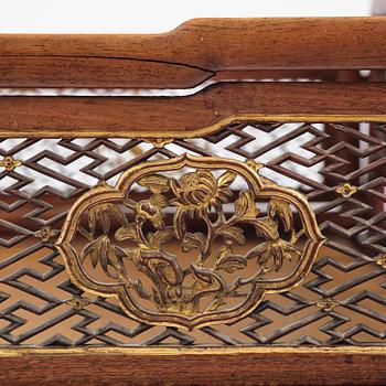 Dagbädd, hardwood. Qingdynastin, 1800-tal.