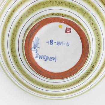 Stig Lindberg, a faience bowl with lid, Gustavsberg.