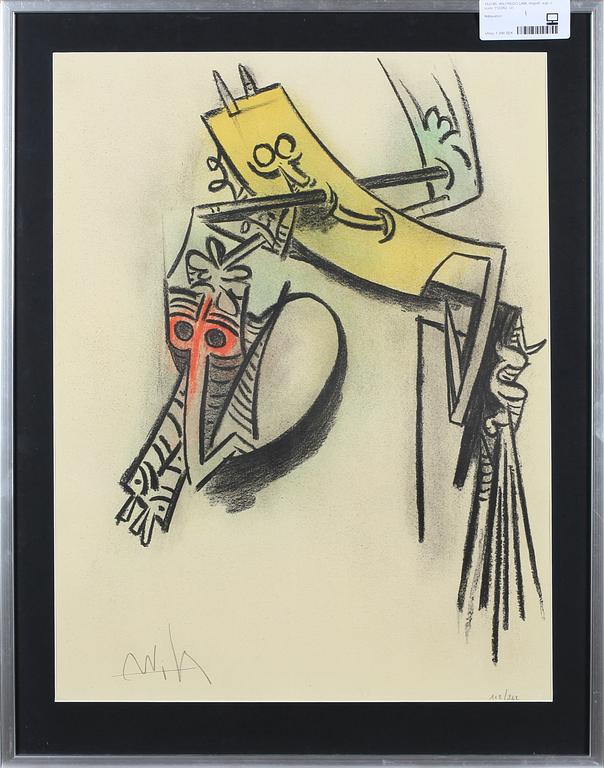 WILFREDO LAM, litografi, sign o numr 112/262.