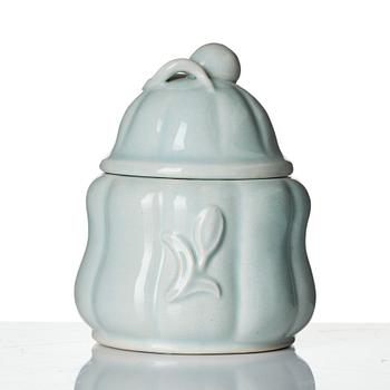 Wilhelm Kåge, a ceramic vase and a  lidded bowl, Gustavsberg 1927-28.