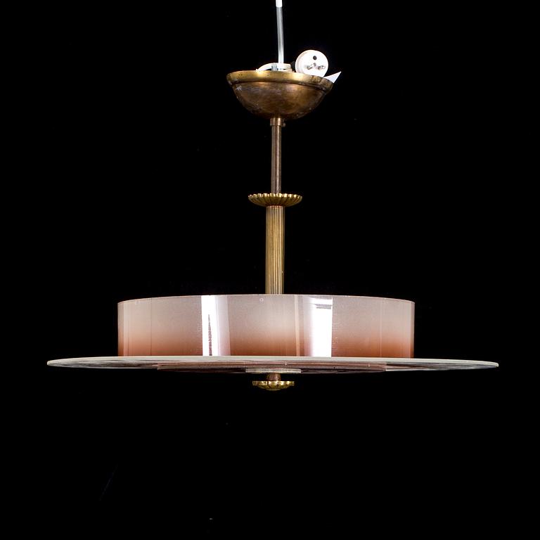 TAKPLAFOND, art deco, 1930-tal. Höjd inklusive stomme ca 24 cm.