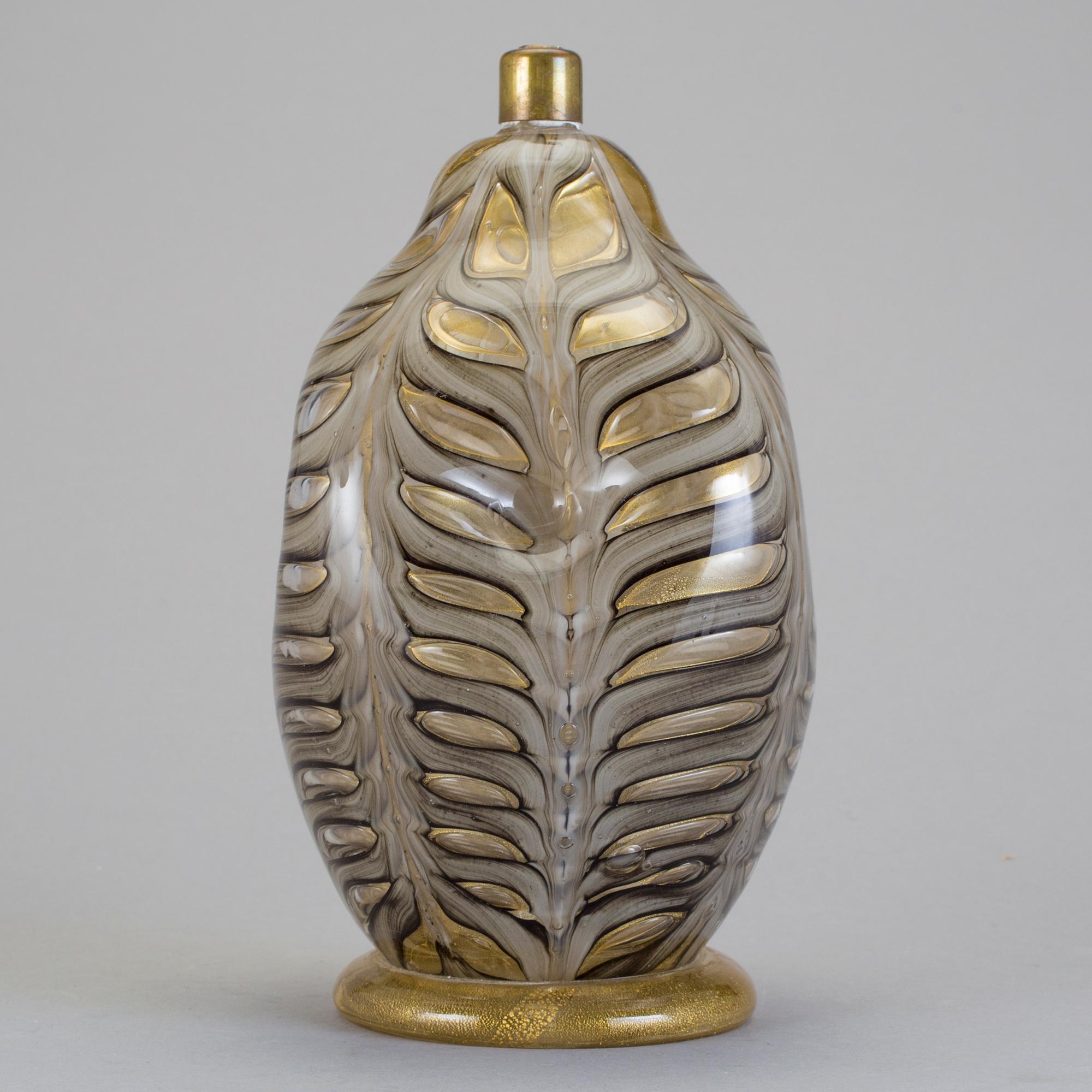 BORDSLAMPA, glas, Italien, omkring 1900-talets mitt.