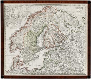 Johann Baptist Homann · JOHAN BAPTISTA HOMANN, karta, 1700-talets andra hälft.