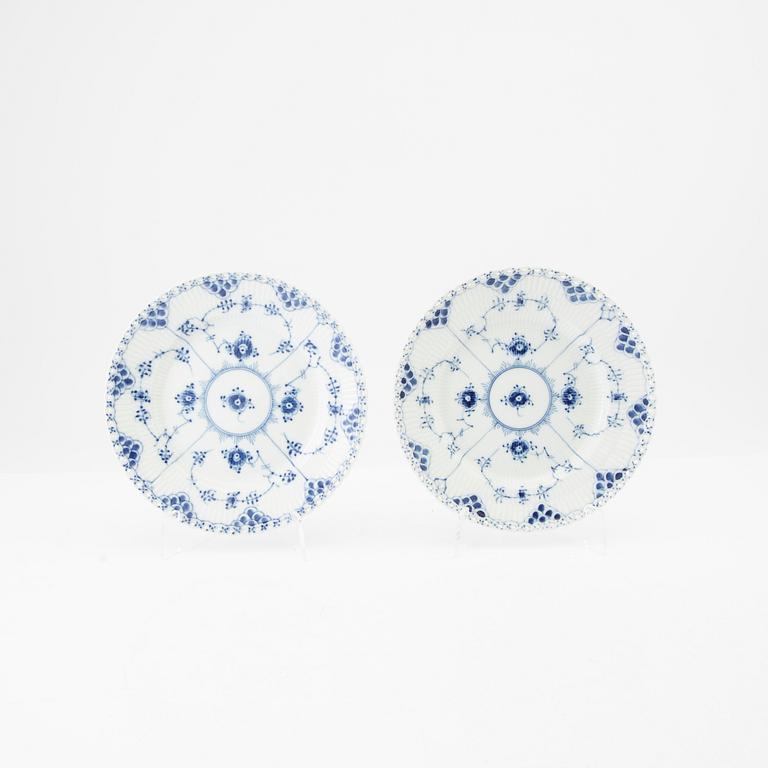Plates 37 pcs "Musselmalet Full Lace" Royal Copenhagen Denmark porcelain.