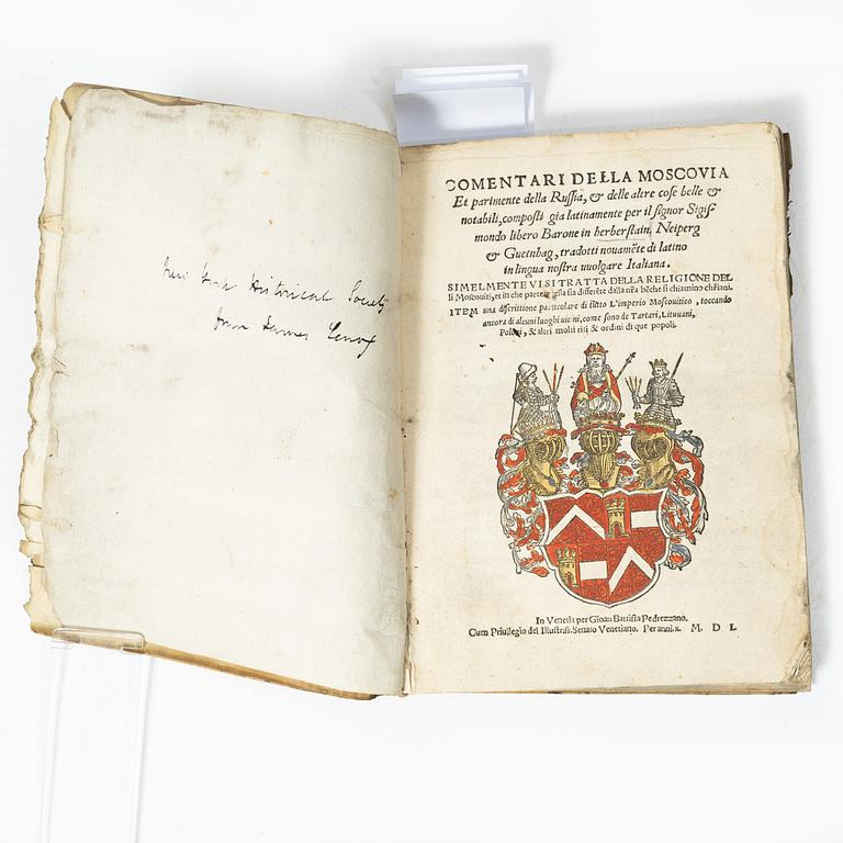 On Russia, with woodcuts, 1550.