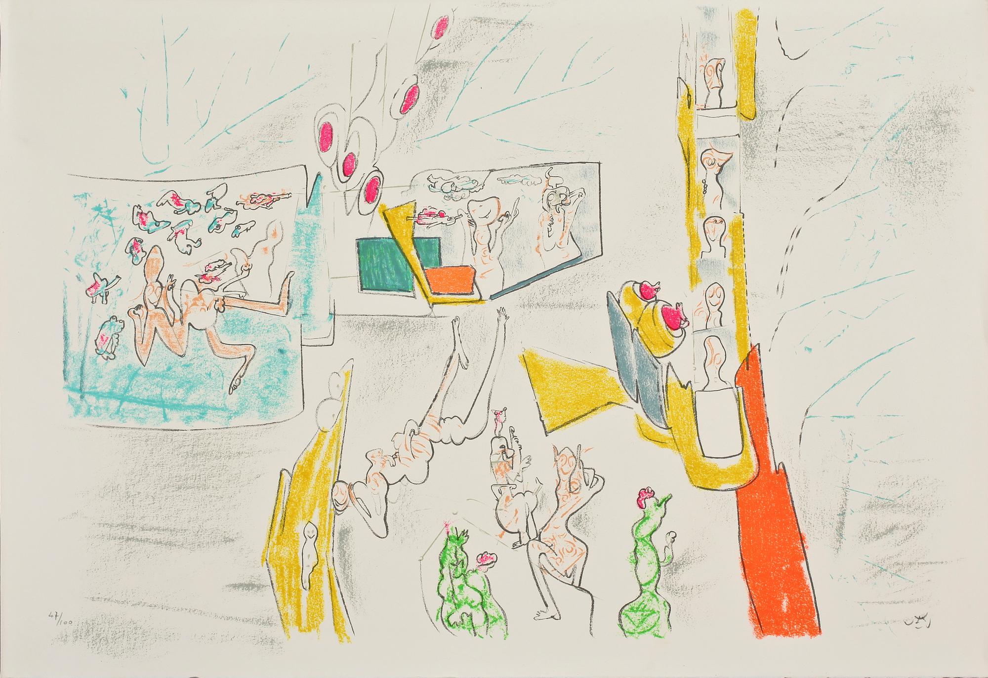 ROBERTO MATTA, mapp, "5 litographies", signerade och numrerade 47/100.