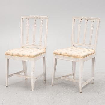 Twelve matched late Gustavian chairs, circa 1800.