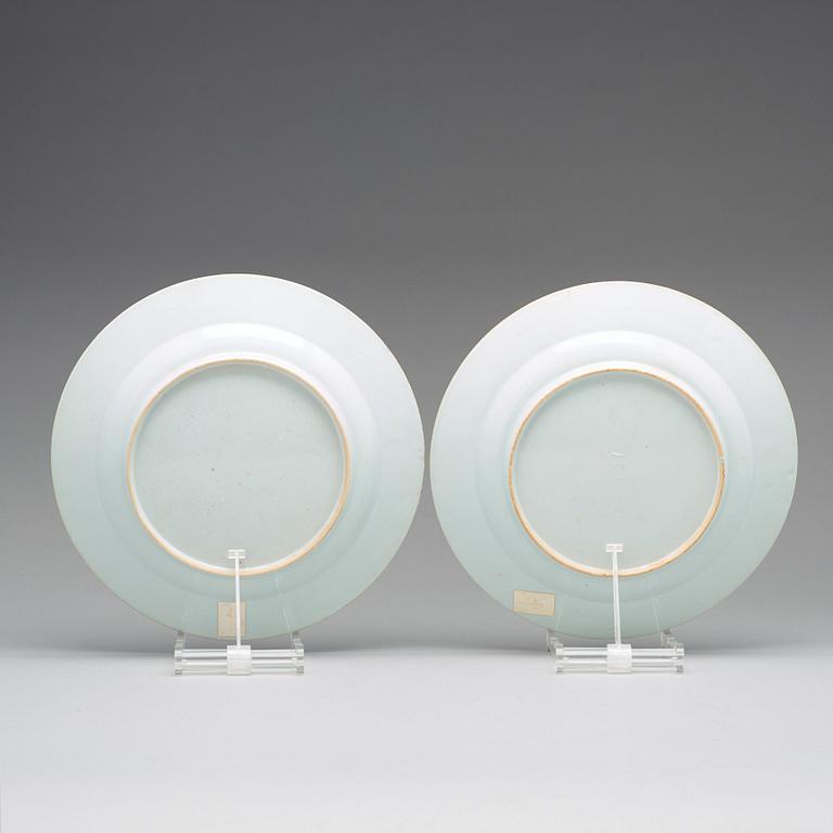 A pair of famille rose dishes, Qing dynasty, Yongzheng (1723-35).