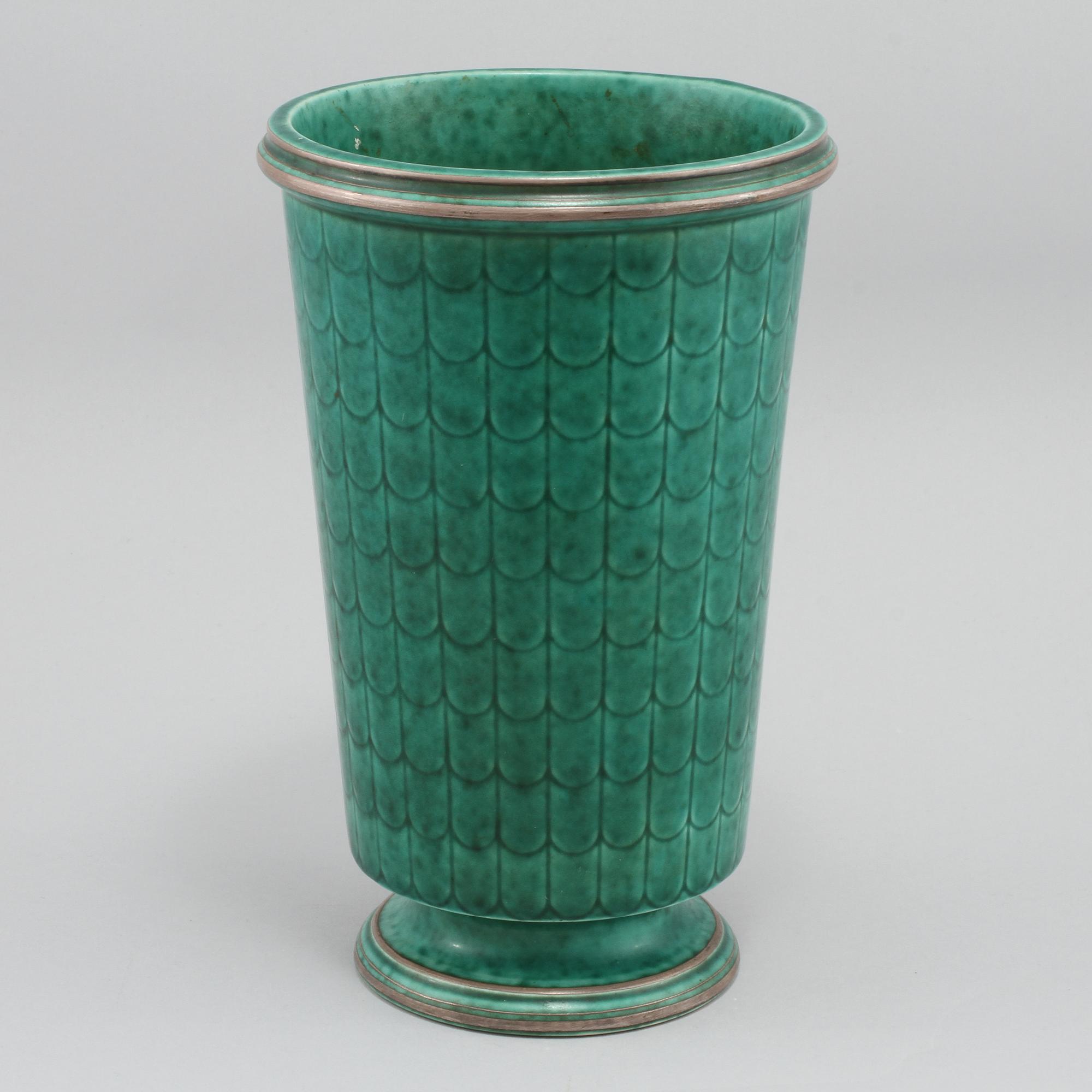 VAS, stengods, "Argenta", Gustavsberg, 1900-tal.