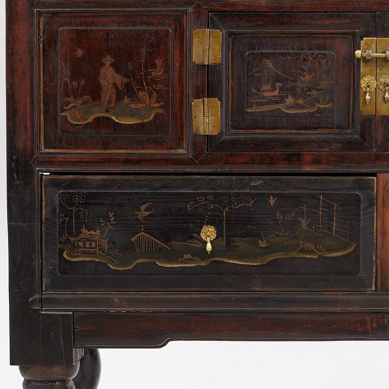 A cabinet, China, late Qing dynasty 19th and Europe, 19th/20th century.