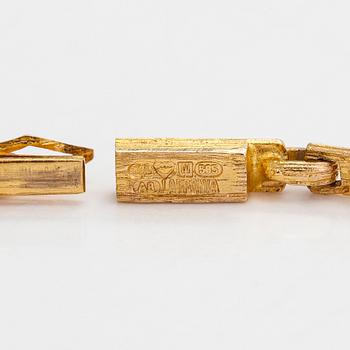 Björn Weckström, a 14K gold bracelet, 'Seita' for Lapponia 1978.