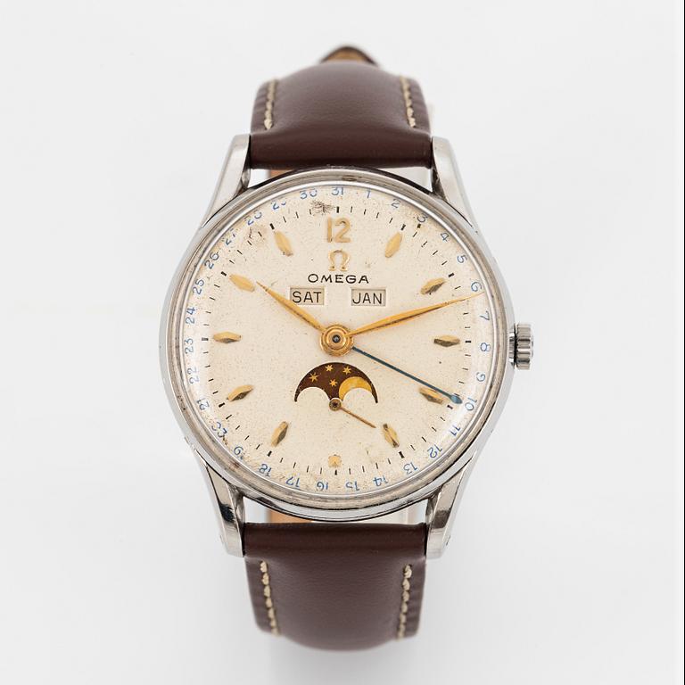 Omega, Cosmic, Triple Calendar, armbandsur, 35 mm.