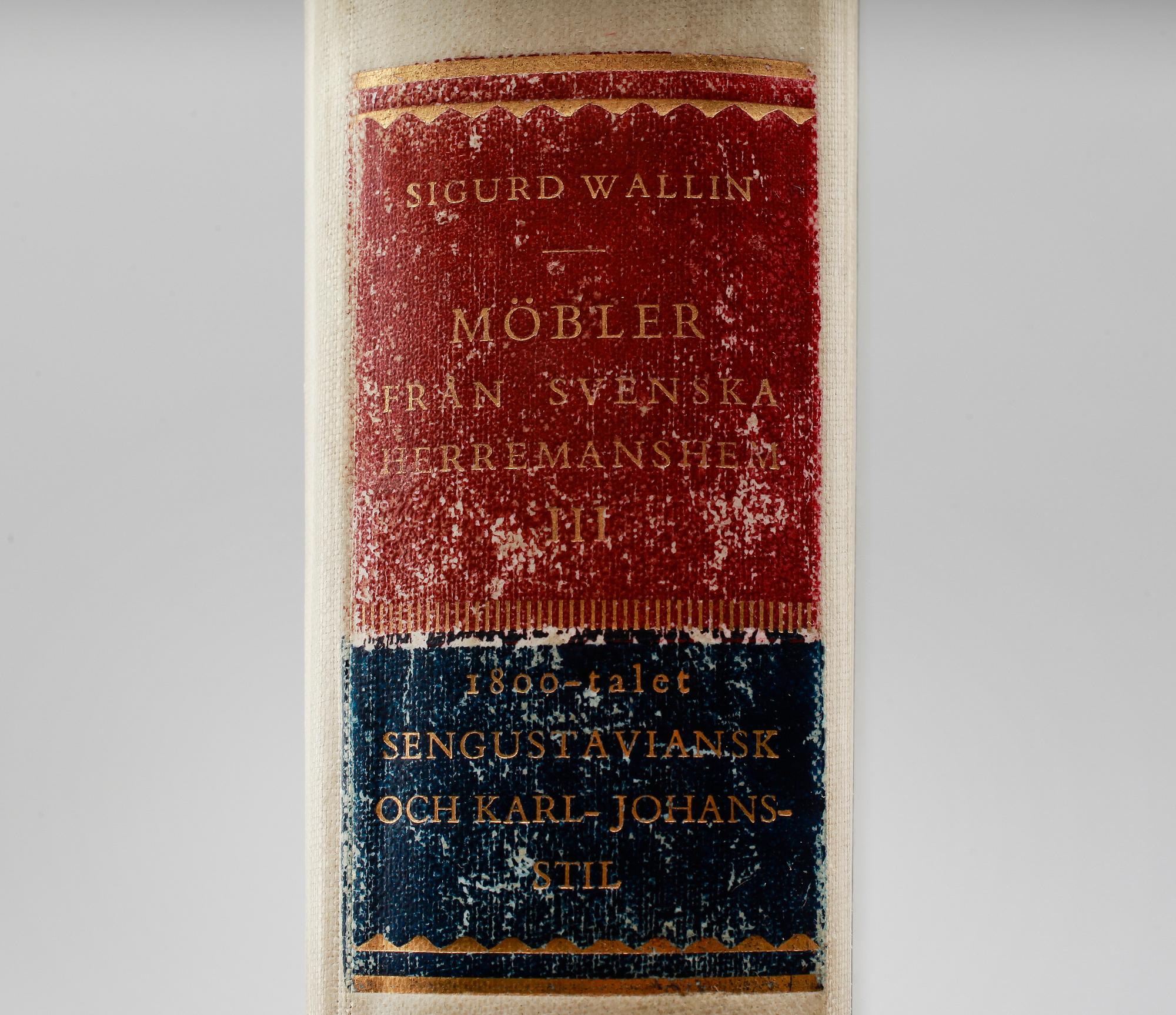 BÖCKER, 7 st, bl a "Möbler från Svenska Herremanshem".