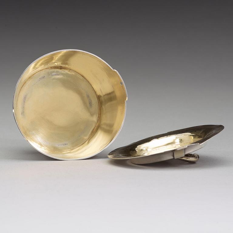 JOHAN PETTERSSON BERG, Norrköping 1759, smörtina, silver.