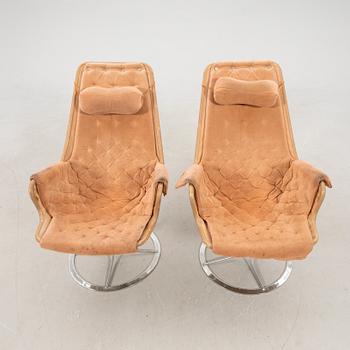 Bruno Mathsson, a pair of "Jetson" armchairs, Dux, second half of the 20th century.