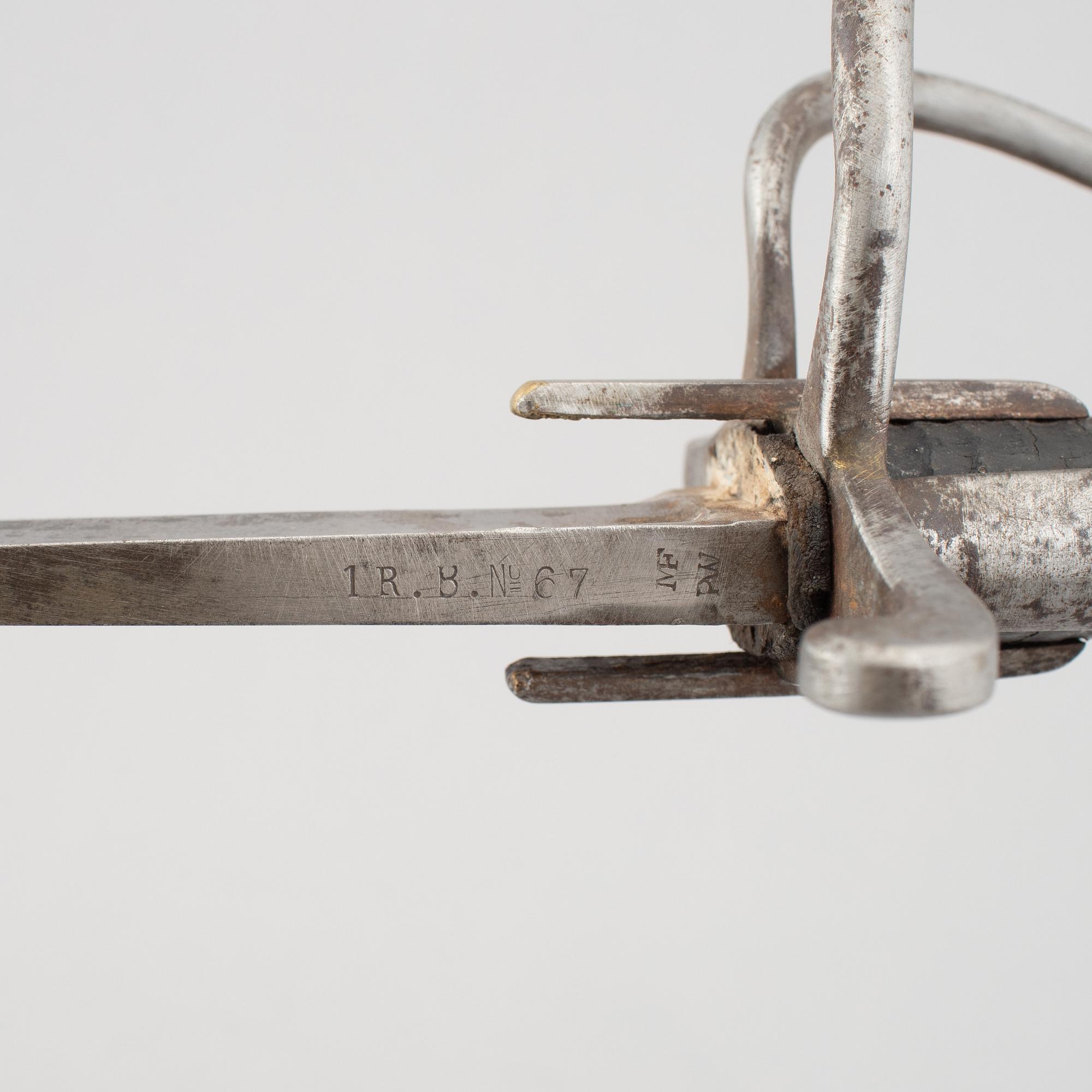 Sabre, Swedish, m/1825 for hussars, with scabbard.