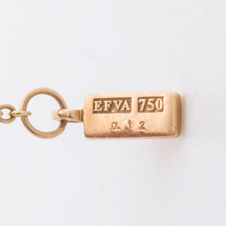 EFVA ATTLING, ARMBAND 18K guld m briljanter 0,12 ct enligt gravyr.