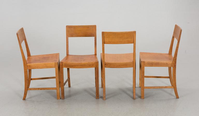 FOUR EARLY 20TH CENTURY CHAIRS.