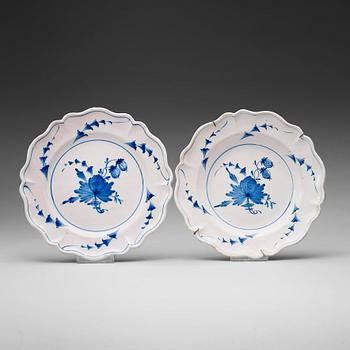 1378. Two Stralsund faiance dishes, 18th Century.