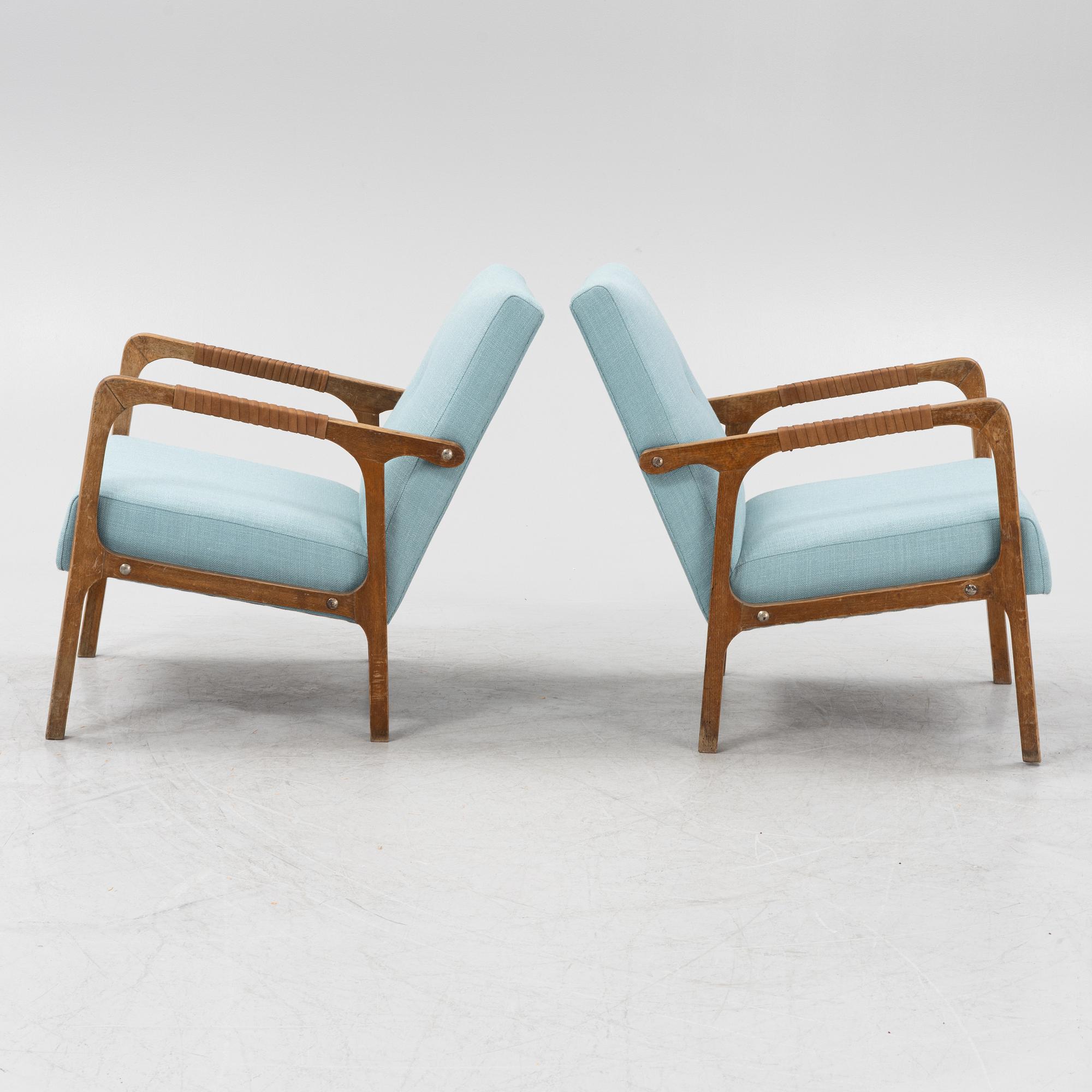 a pair of 1950's armchairs.
