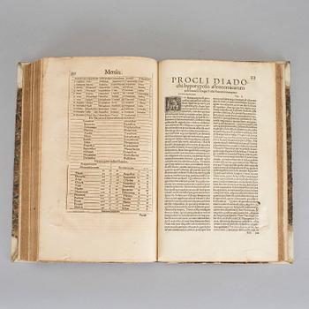 CLAUDIUS PTOLEMAEUS, Pelusiensis Alexandrini omnia quae extant opera, praeter Geographiam, Henrich Petri, Basel 1551.