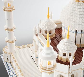 Prebuilt LEGO set "Taj Mahal" with box and instructions, Denmark, 2008.